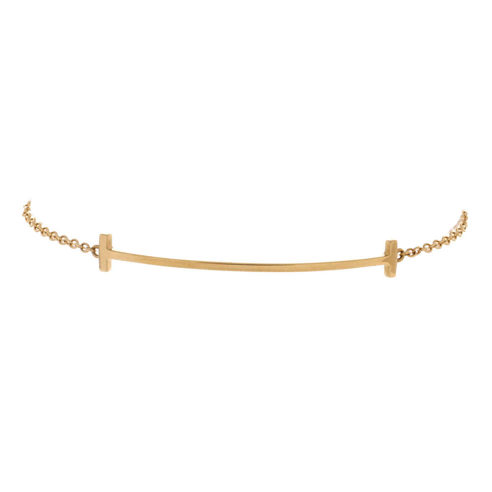 Tiffany & Co. Medium T Smile Chain Bracelet 18K Yellow Gold
